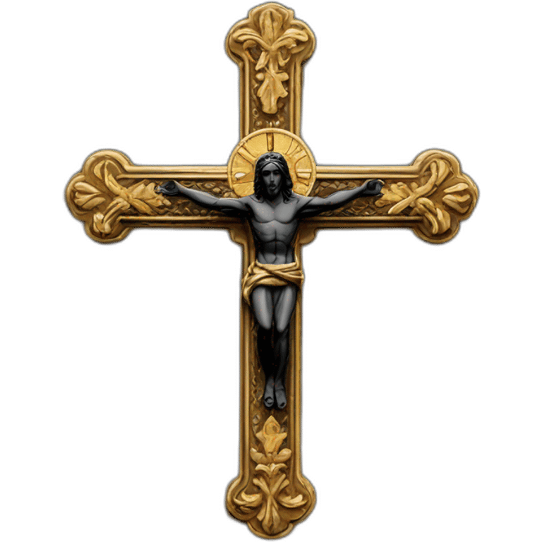 croix de jesus sur fond noir emoji