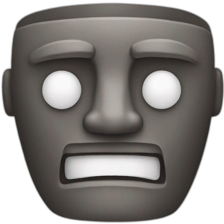 moai emoji shush emoji