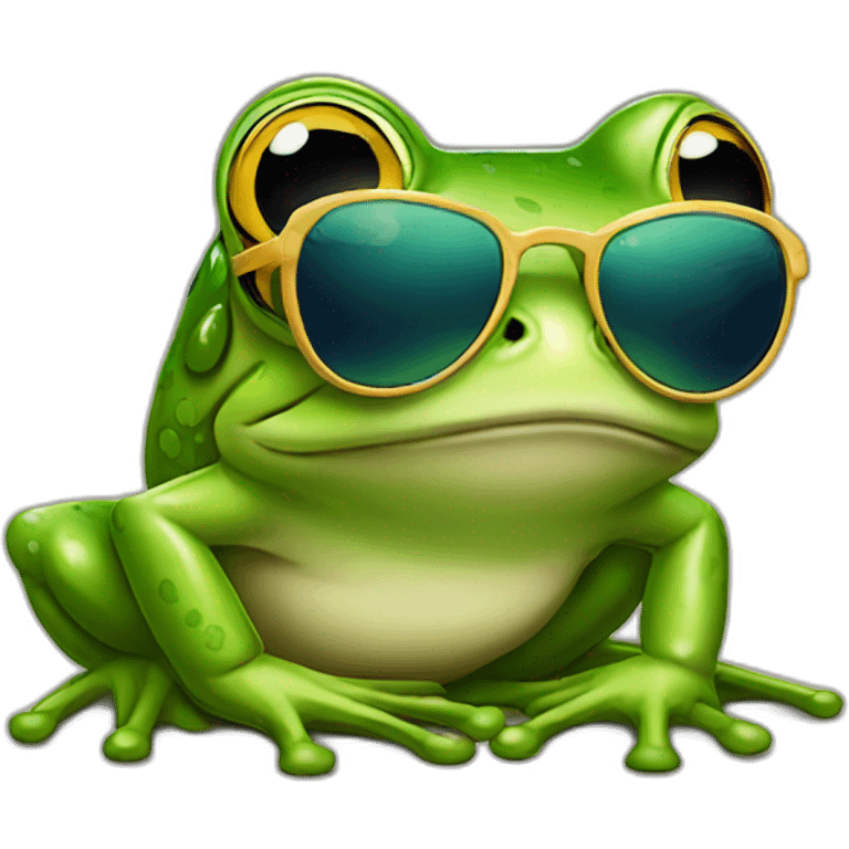 frog with sunglasses emoji