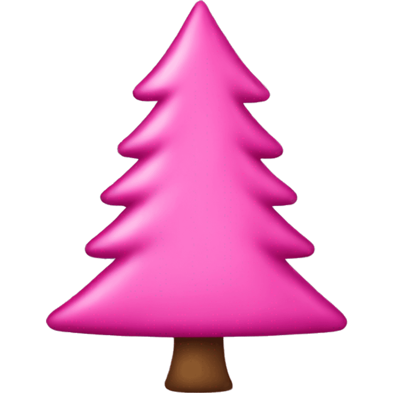 Pink Christmas tree emoji