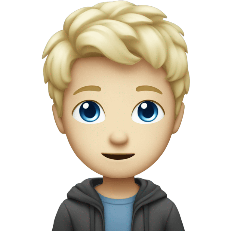 Adorable chibi Blond boy with blue eyes emoji