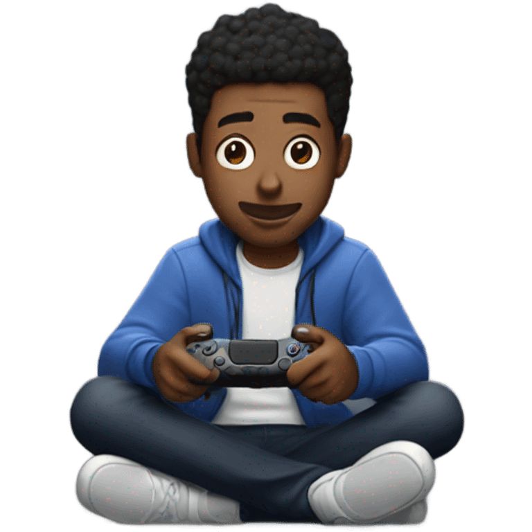 Guy playing ps5 emoji