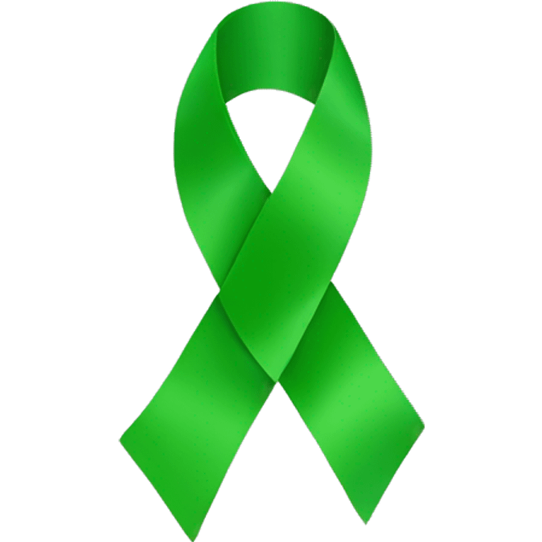 green ribbon for mental health awareness emoji