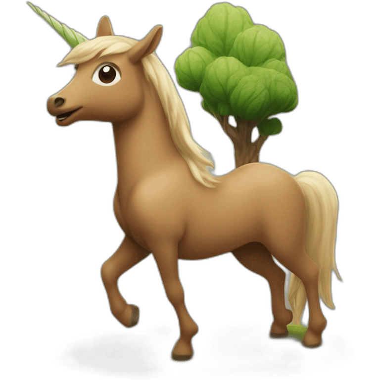 Une licorne qui vole avec groot sur son dos emoji