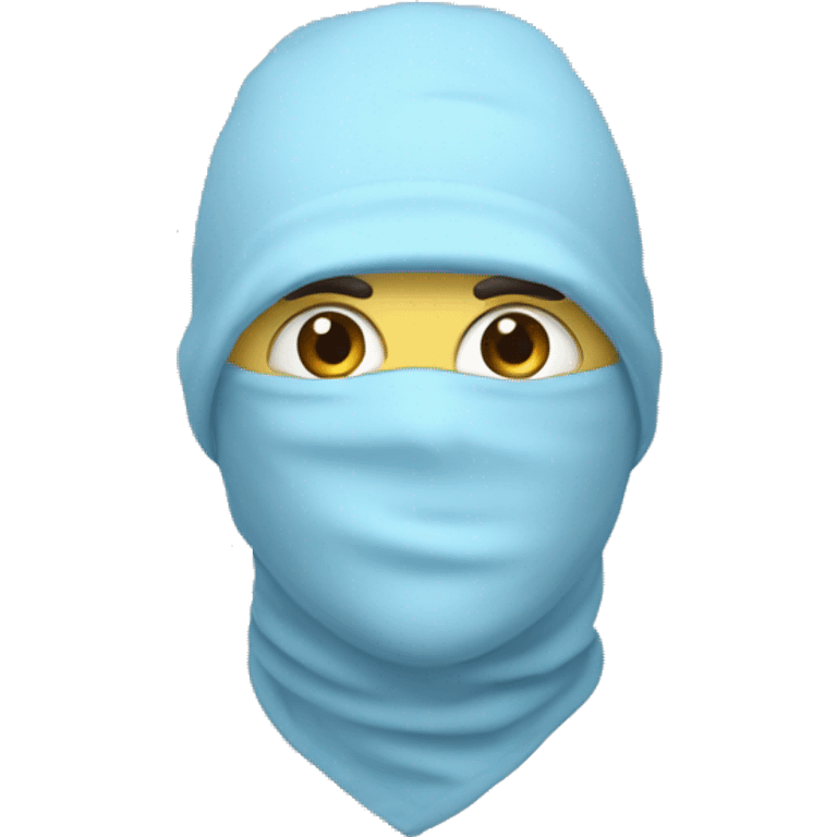 Pastel-blue-balaclava-hat emoji