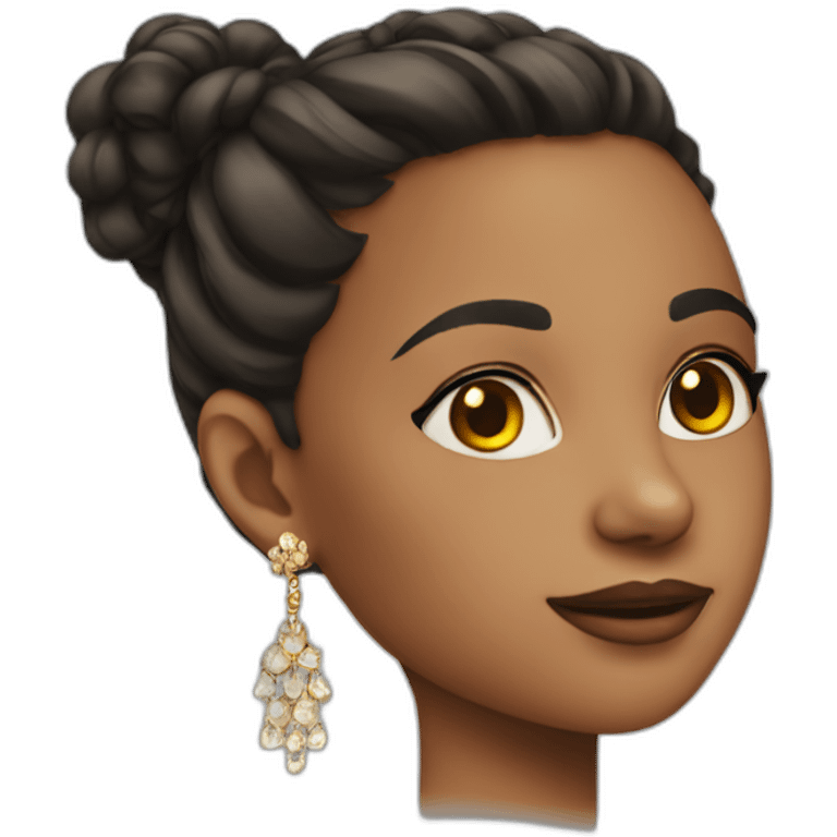 Pretty girl with earrings emoji