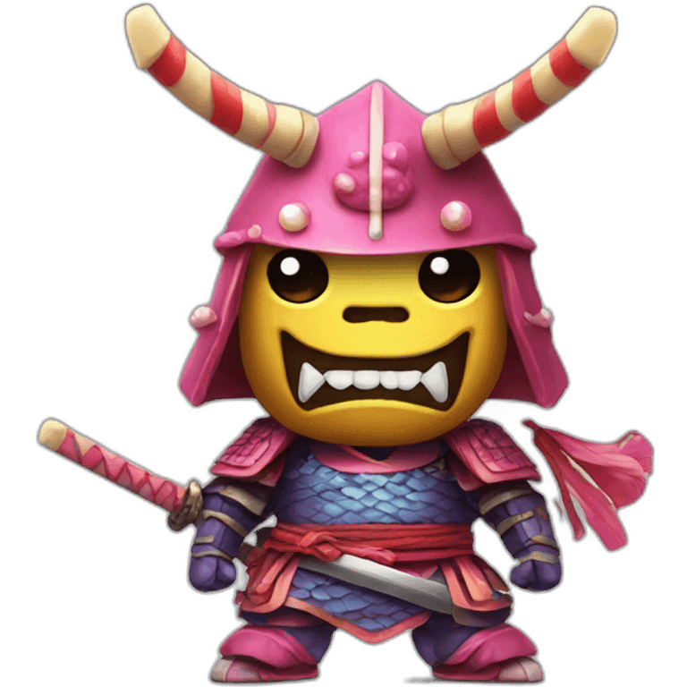 Candy monster samurai emoji