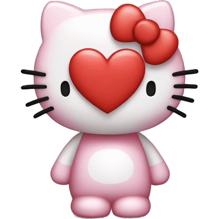 hello kitty holding heart  emoji