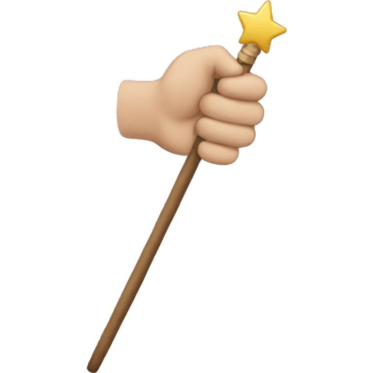 Hand holding wand emoji