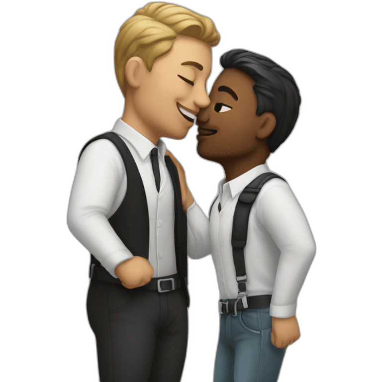 kissing gay man emoji