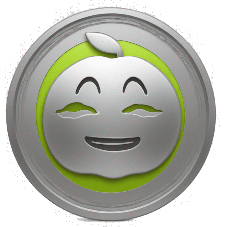 coin with Apple logo emoji