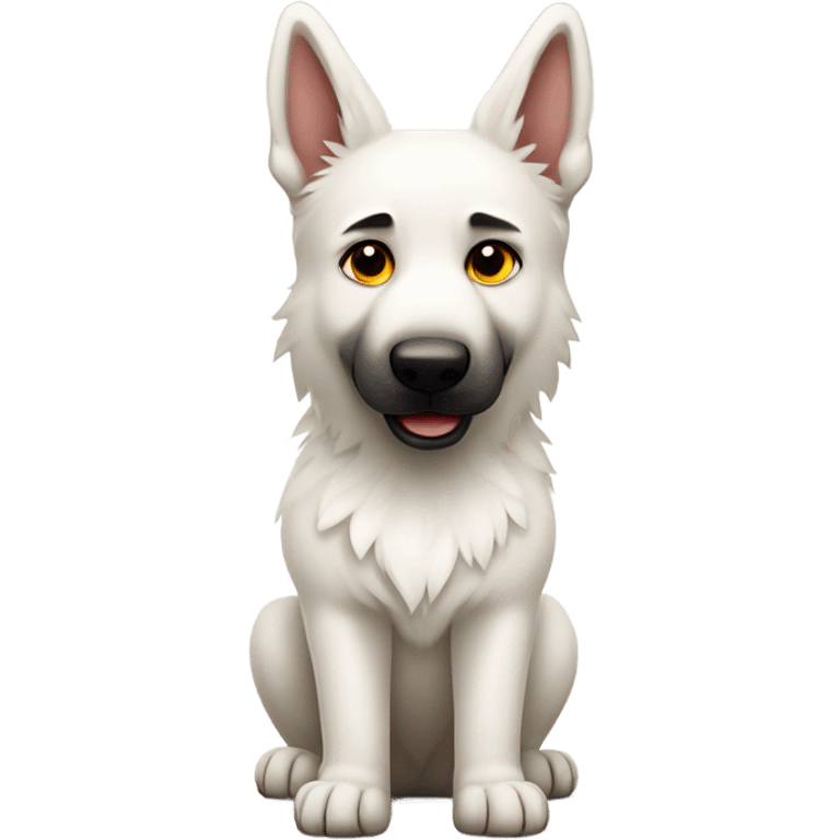 White German shepherd  emoji