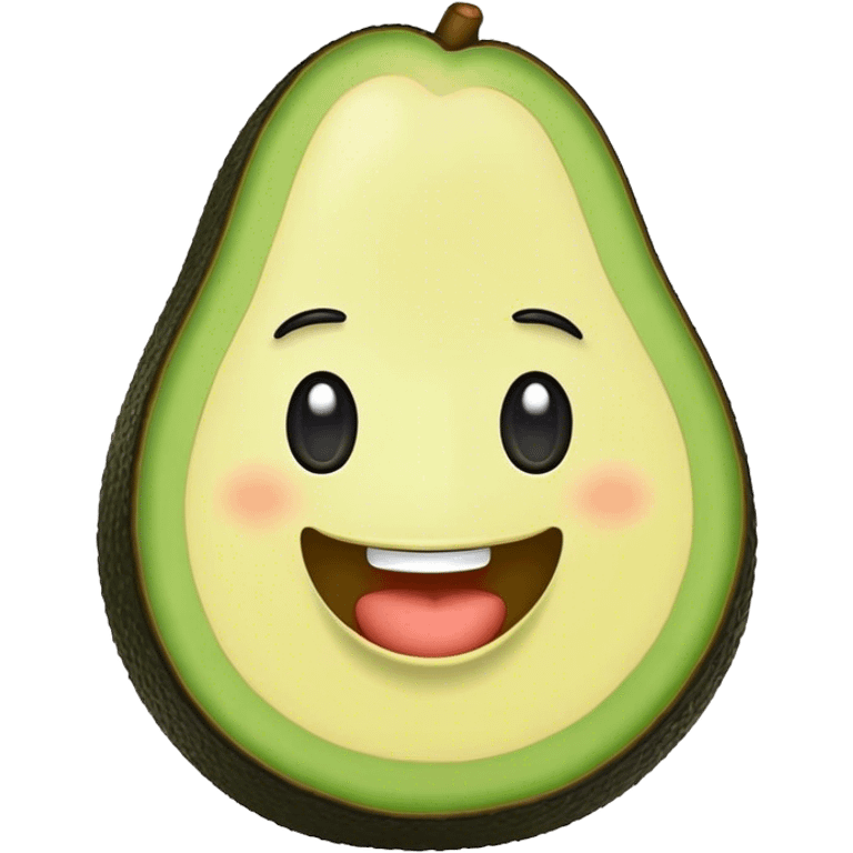 Avocado smiling emoji