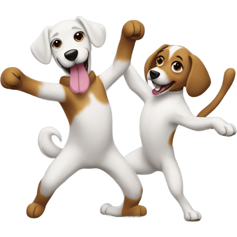 Dogs dancing with ice spice emoji