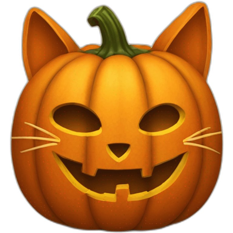 halloween pumpkin carve a cat emoji