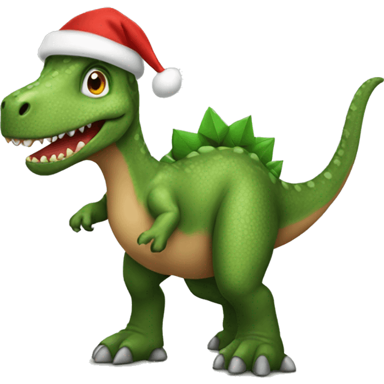 Christmas dinosaur  emoji