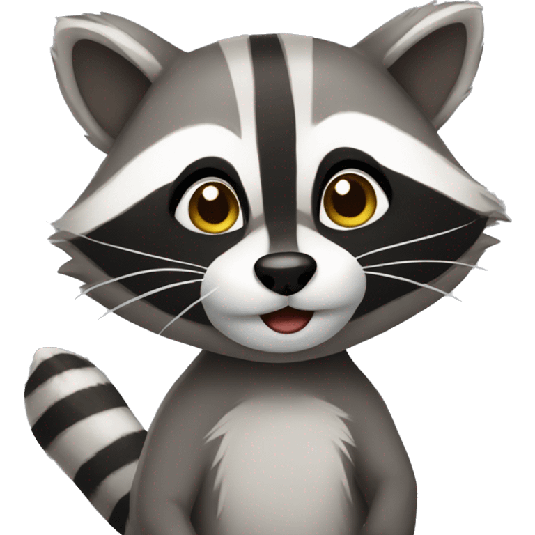 Cute raccoon emoji