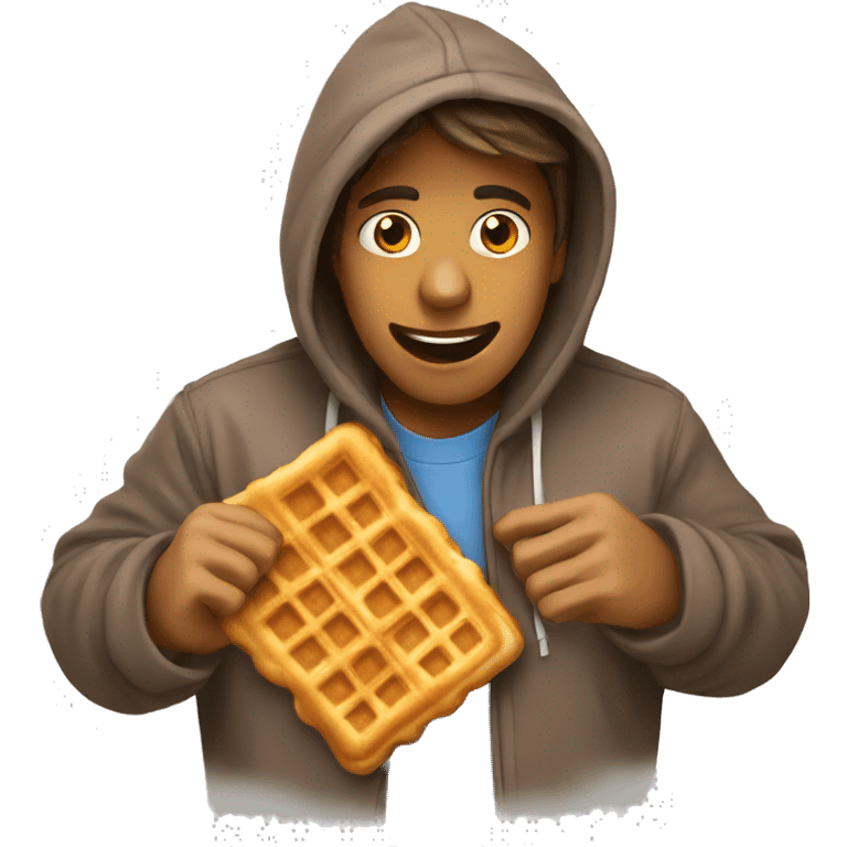 Waffle in hoodie  emoji