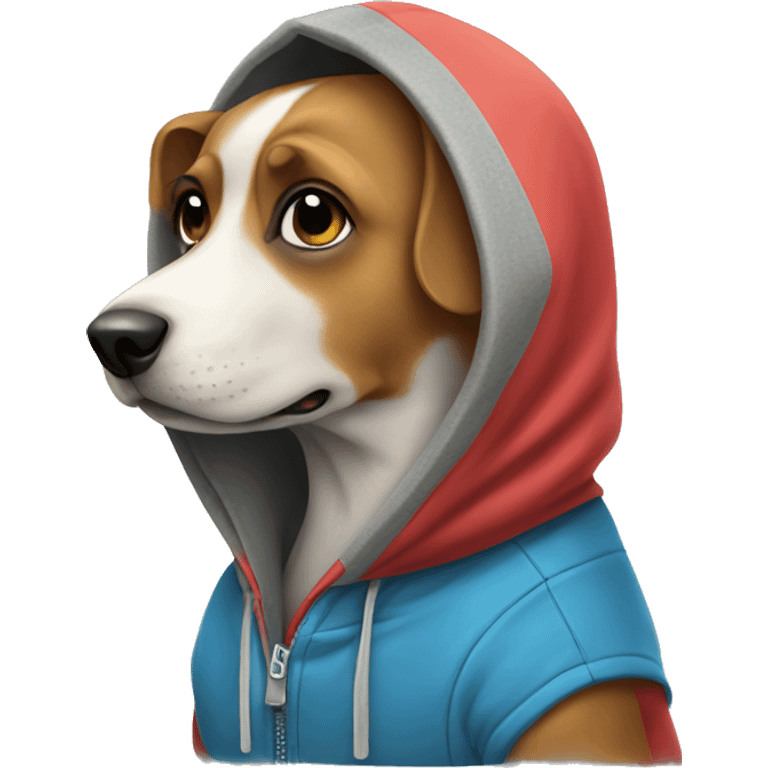 dog wearing a hoodie emoji