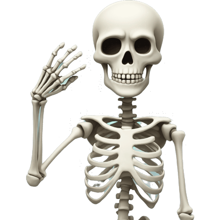 2d cartoon Skeleton salute emoji