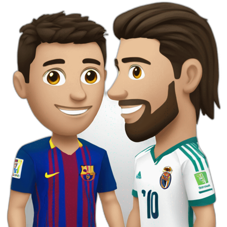 Ronaldo avec Messi emoji