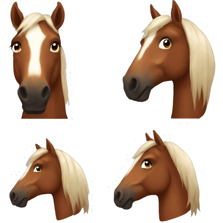 Chestnut horse head emoji