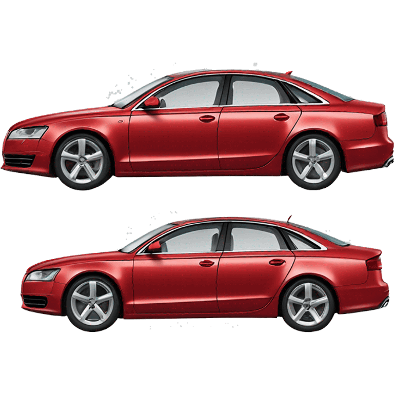 Audi 2008 A6 sedan röd emoji