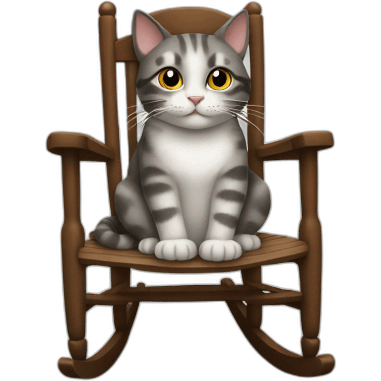 Cat on a rocking chair emoji