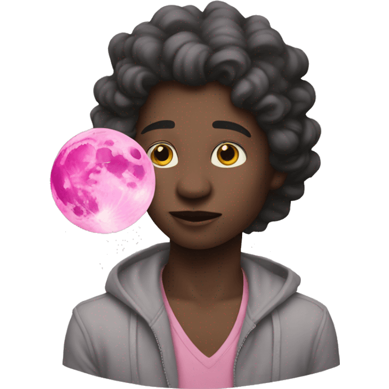 Smoke boy pink moon  emoji