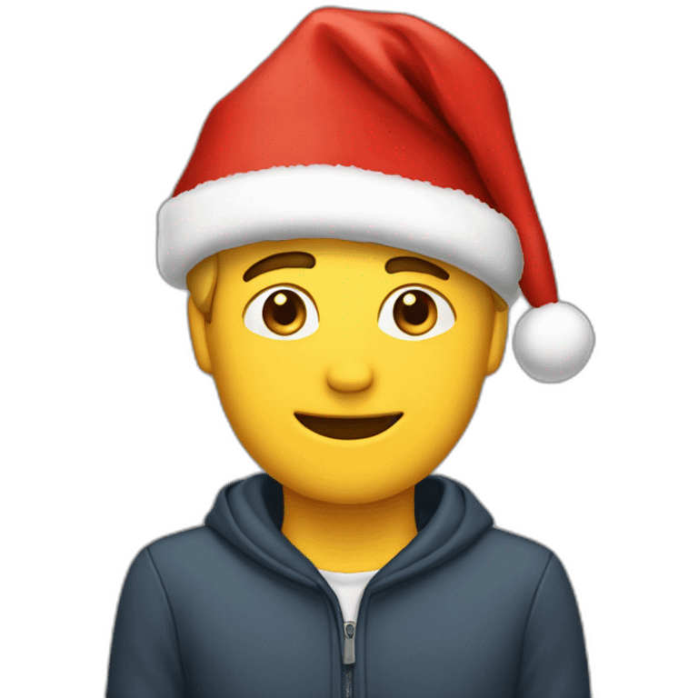 Cole Caufield with Christmas hat emoji