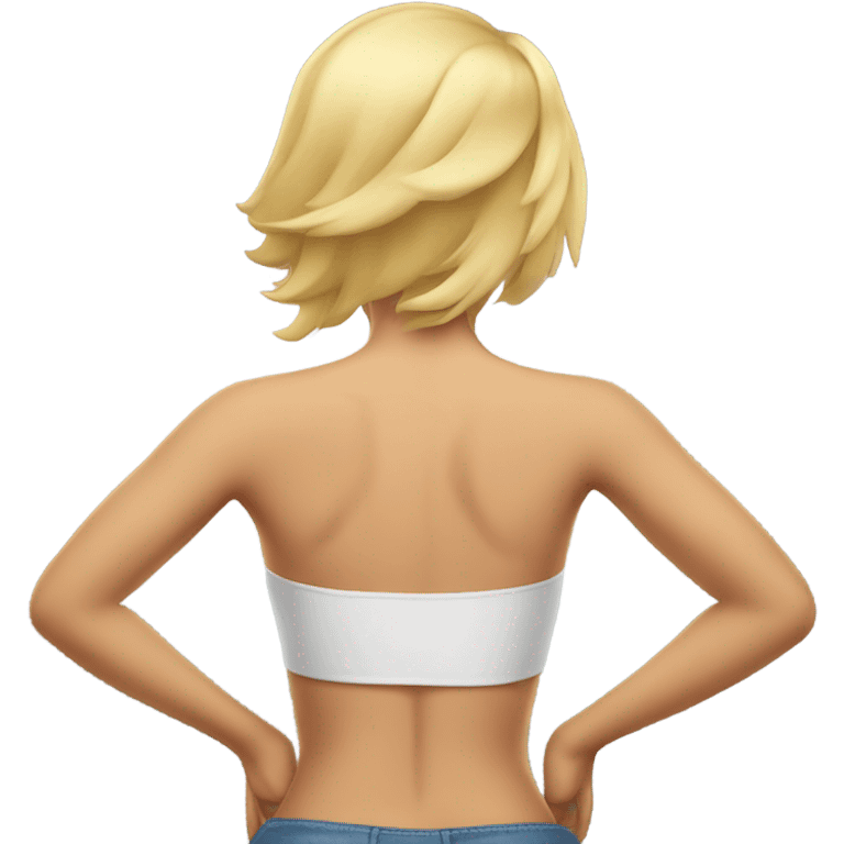 Blond Woman back muscles emoji