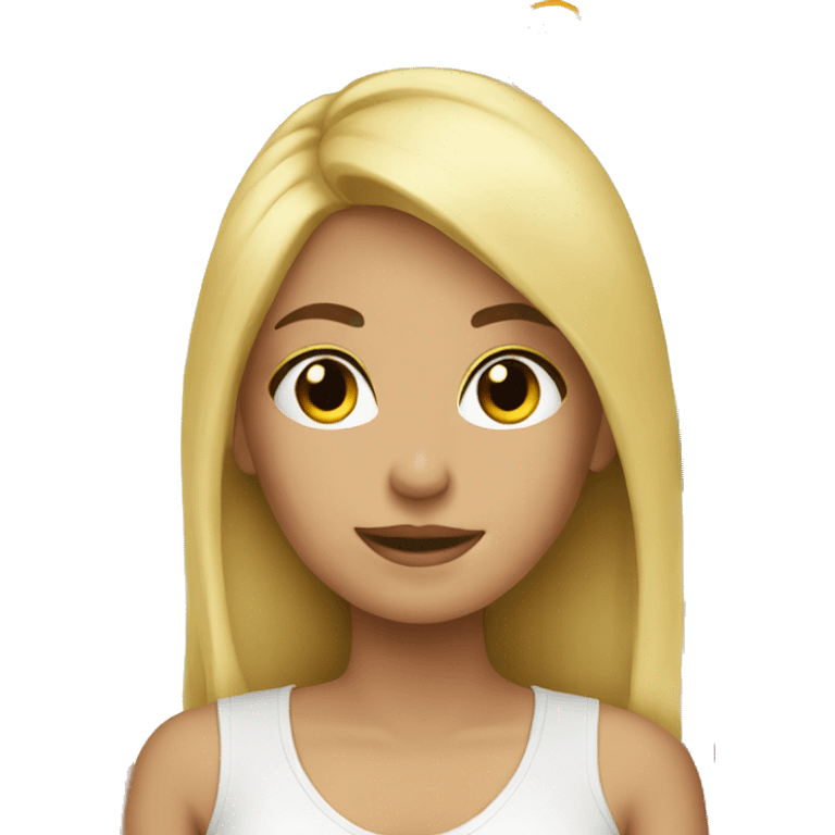 Blonde girl shopping  emoji