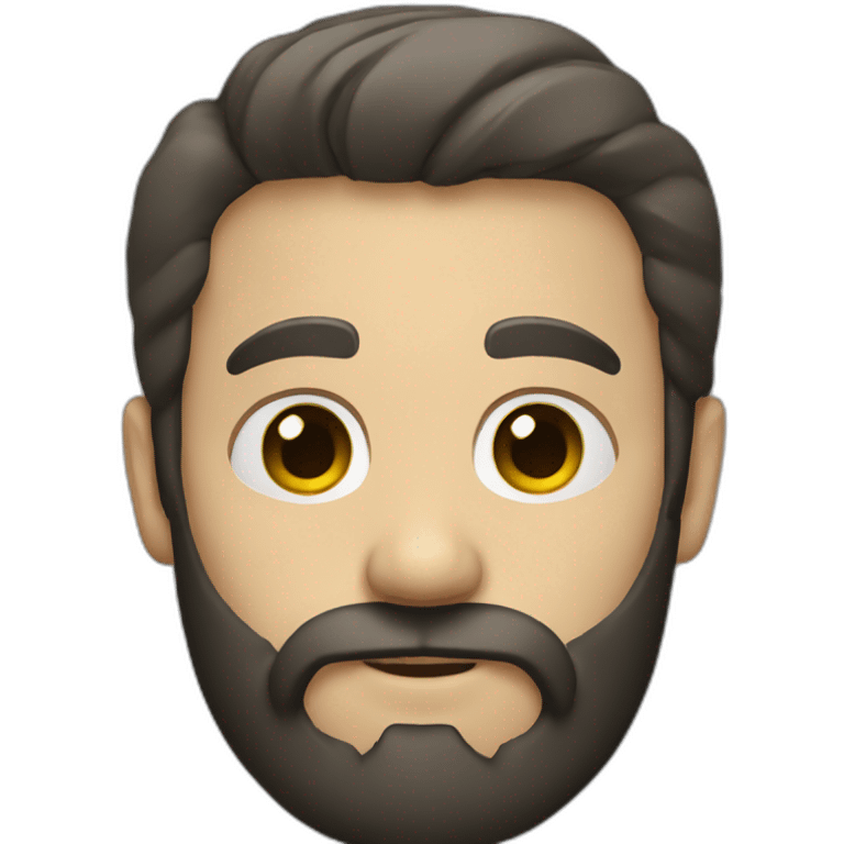 White man with a black beard. emoji