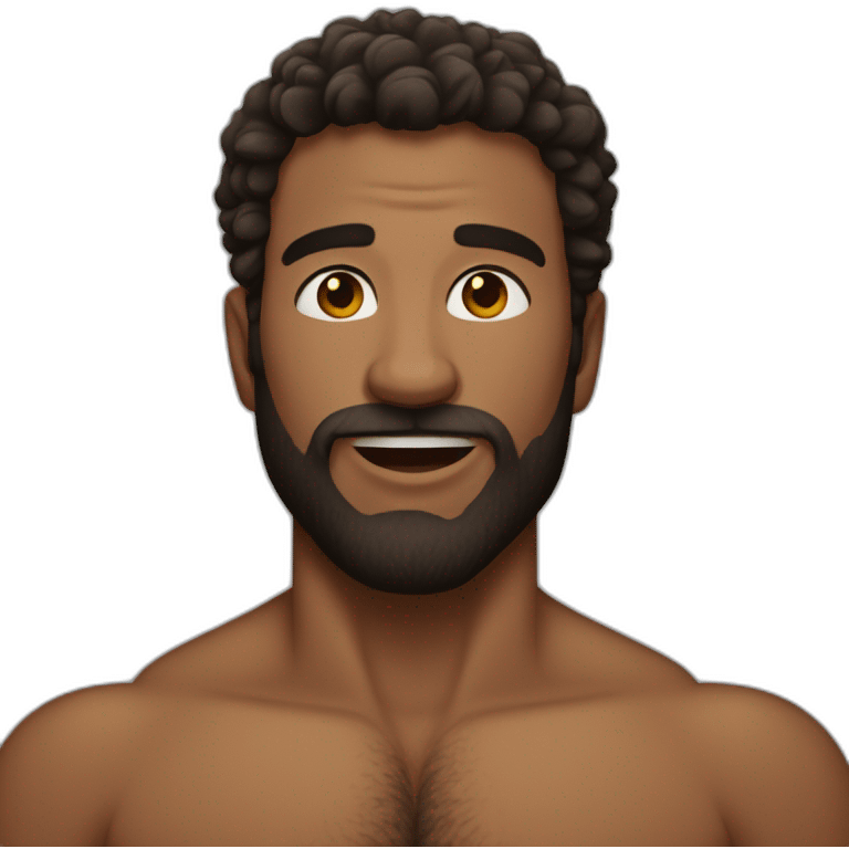 shirtless hairy man emoji