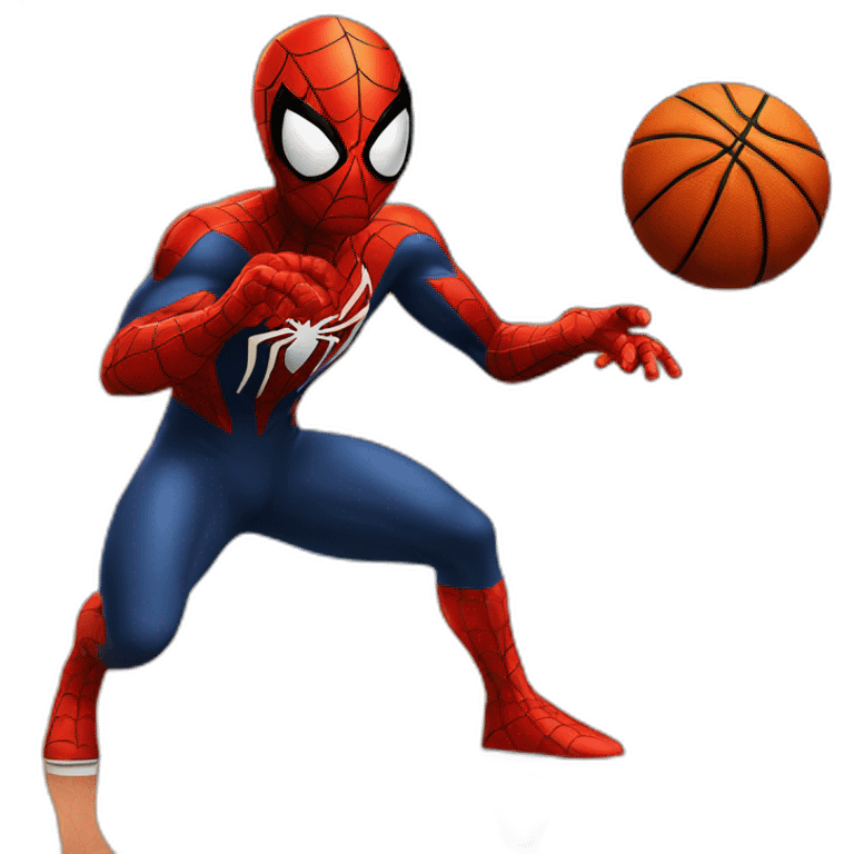 Spiderman plays Basketball emoji