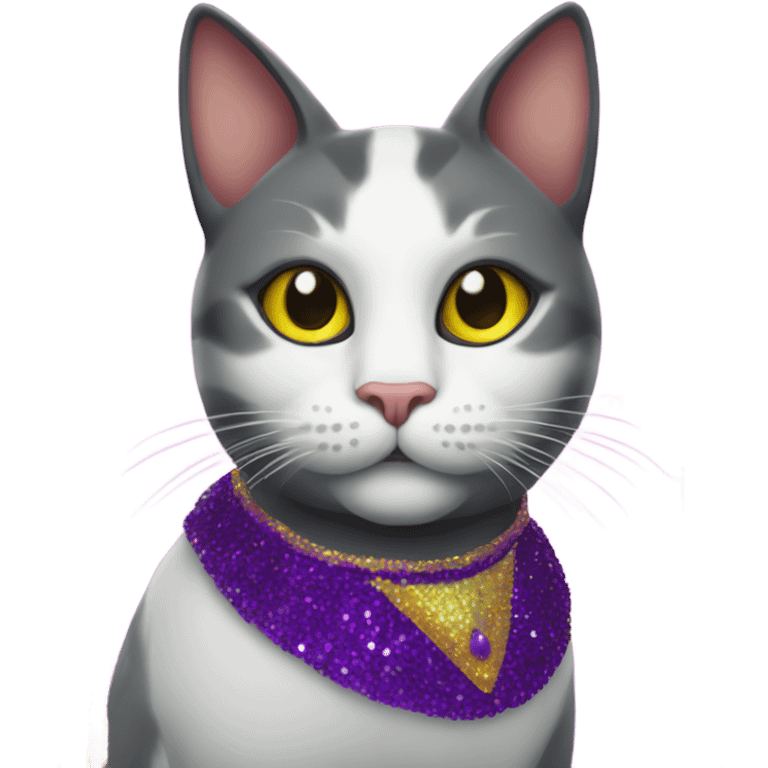 Cat at Mardi Gras  emoji