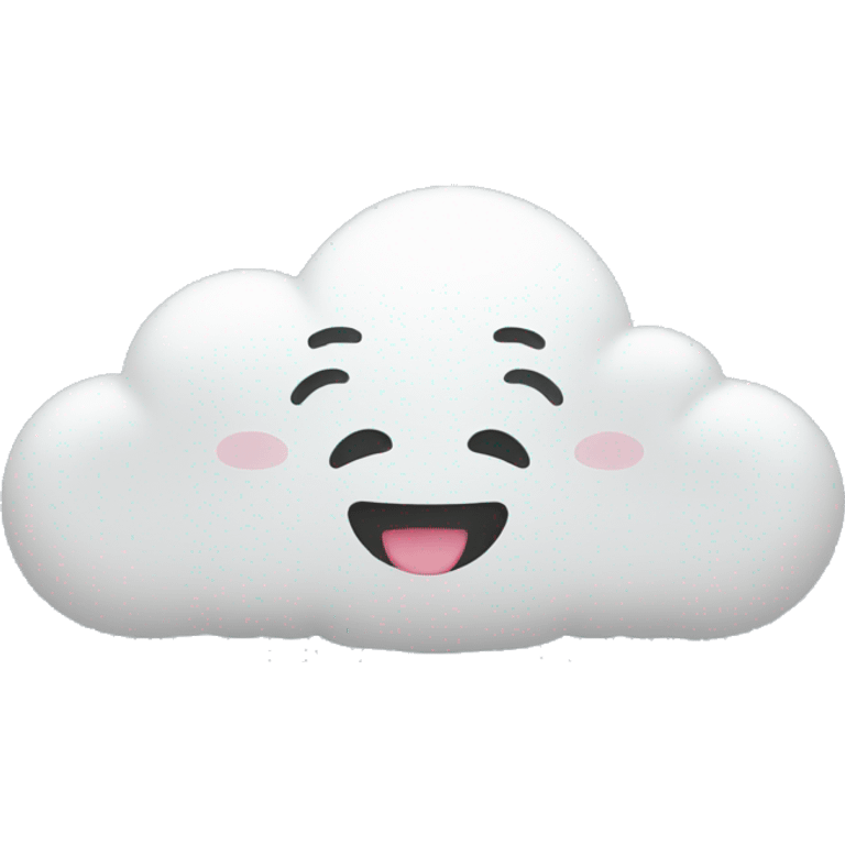 The cloud is smiling emoji