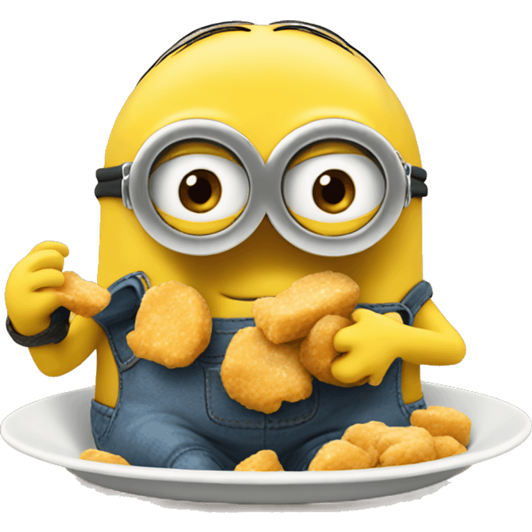 Minion eating nuggets emoji