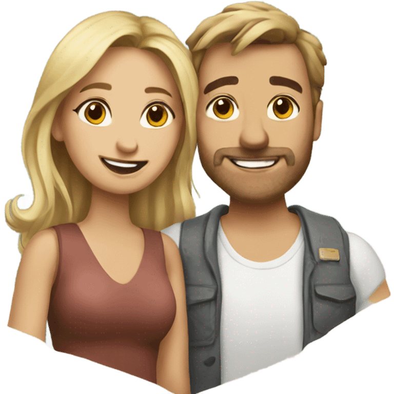 Australian Couple love emoji