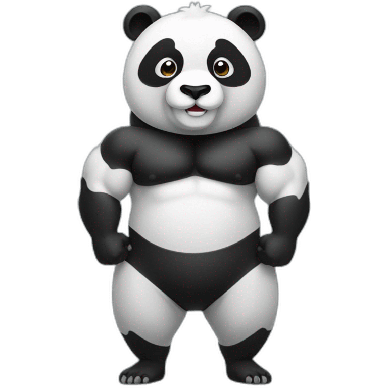 body builder panda emoji