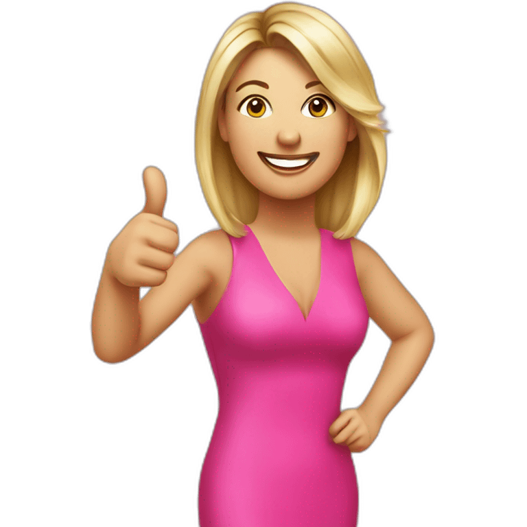 tonya harbin real estate wearing pink dress thumbs up emoji