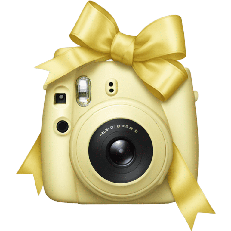 light yellow instax in bow emoji