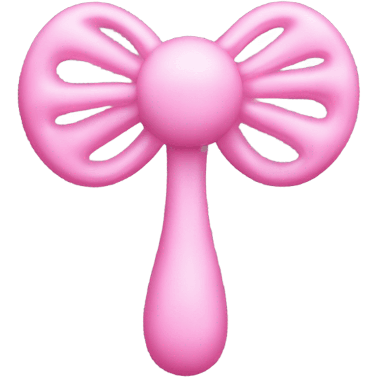 Pink baby rattle emoji