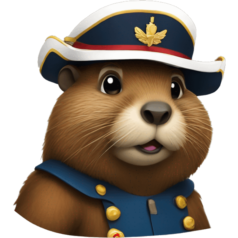 Beaver as napoleon emoji