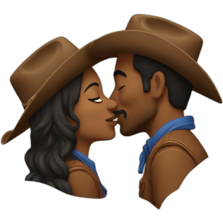 Cowboys kissing emoji