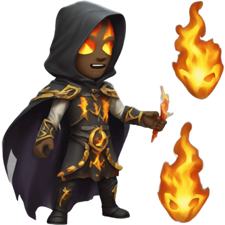 Fire and lightning necromancer emoji