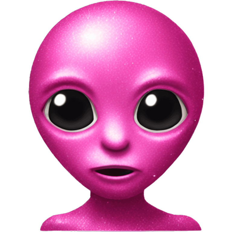 Pink alien with glitter  emoji