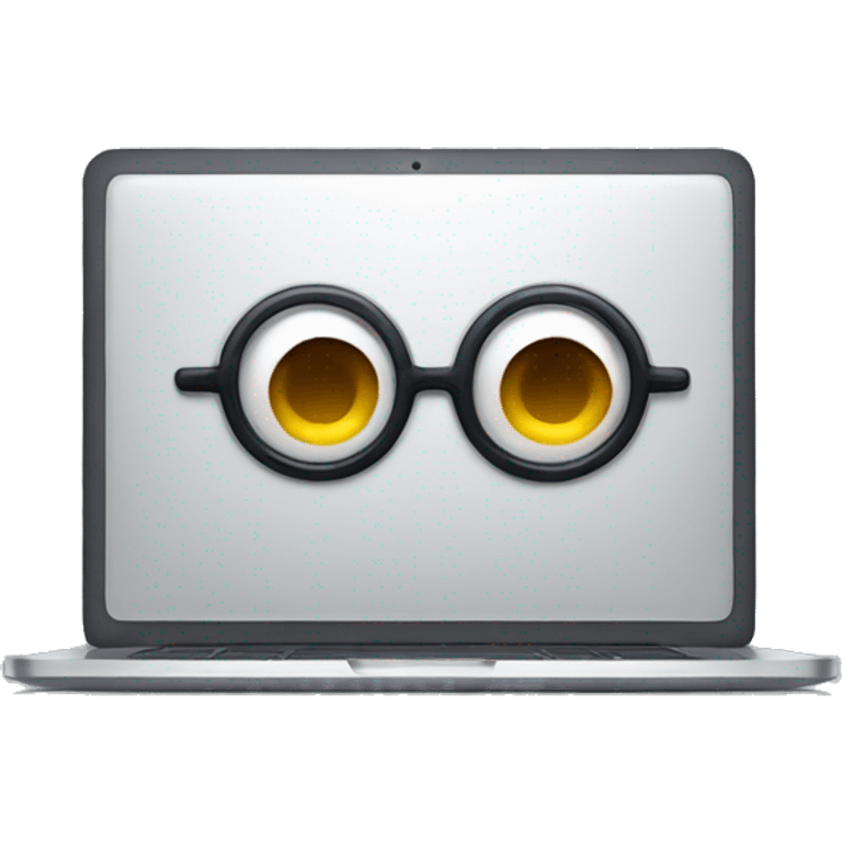 macbook with a monocle  emoji