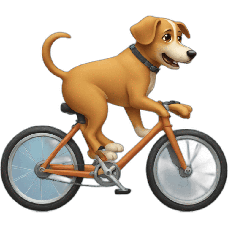 Dog riding a bike emoji