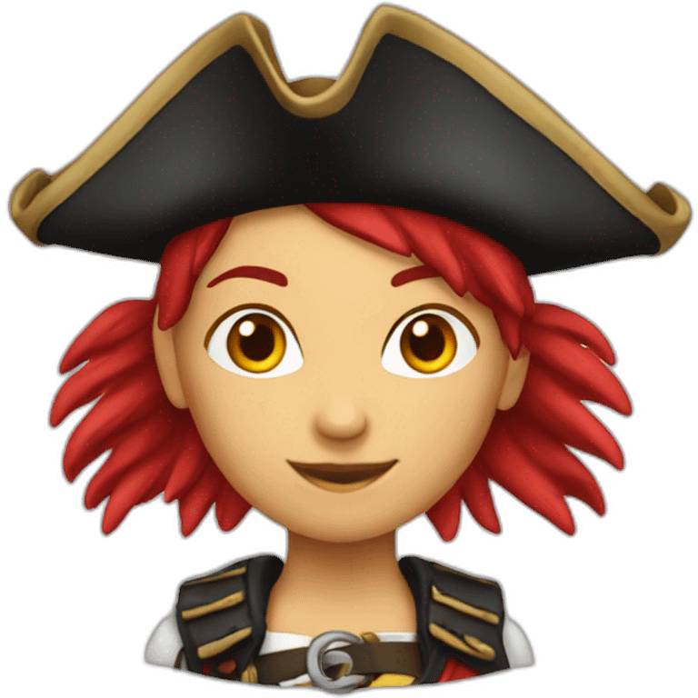 female-pirate-red-mohawk emoji